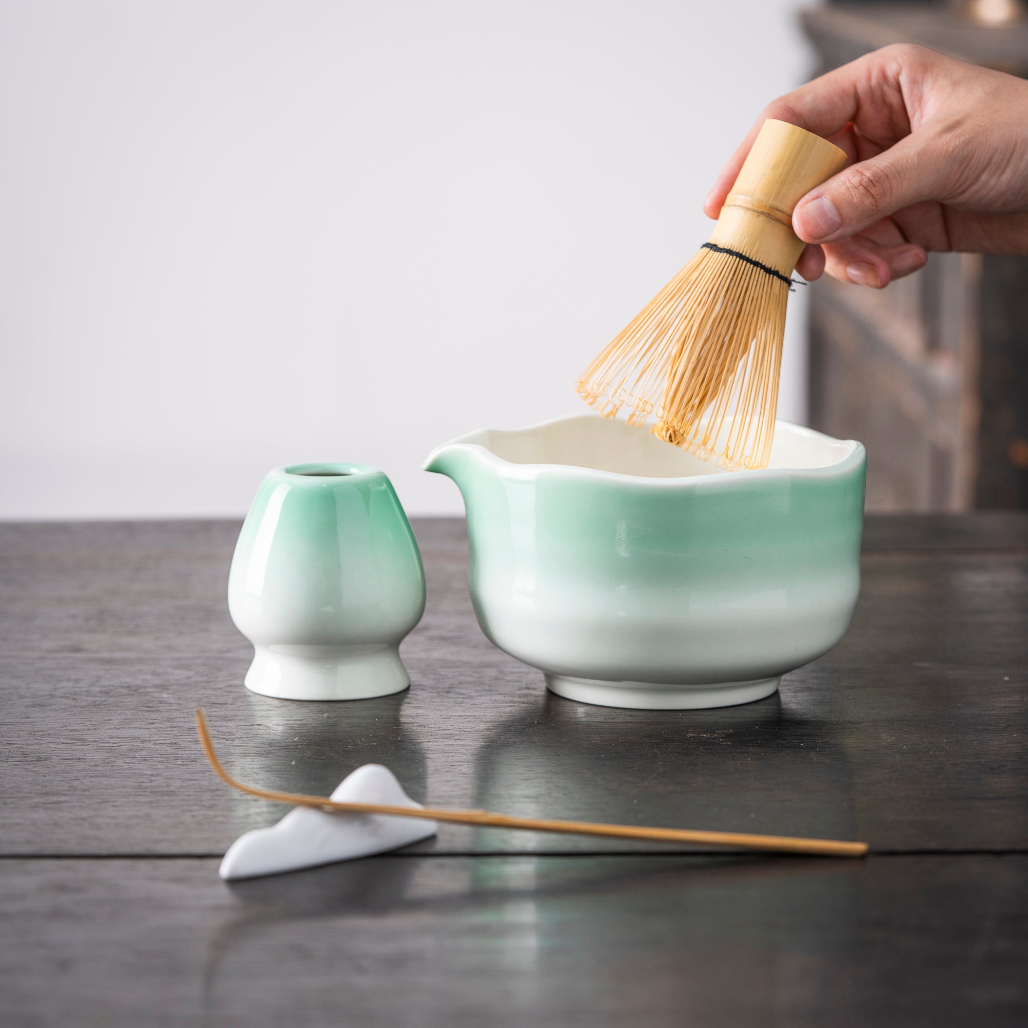 Gradient Green Matcha Set