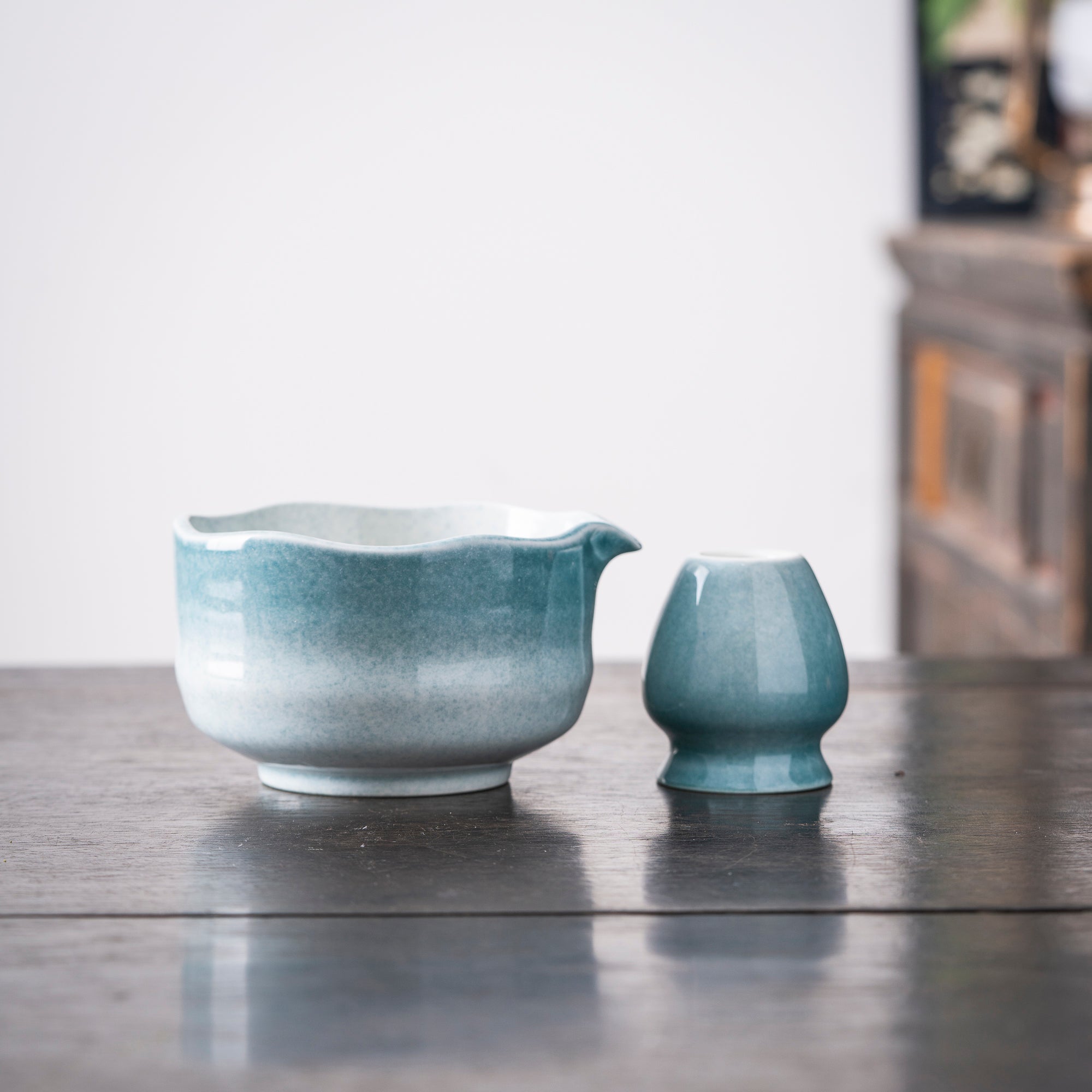 Gradient Blue Matcha Whisk Set