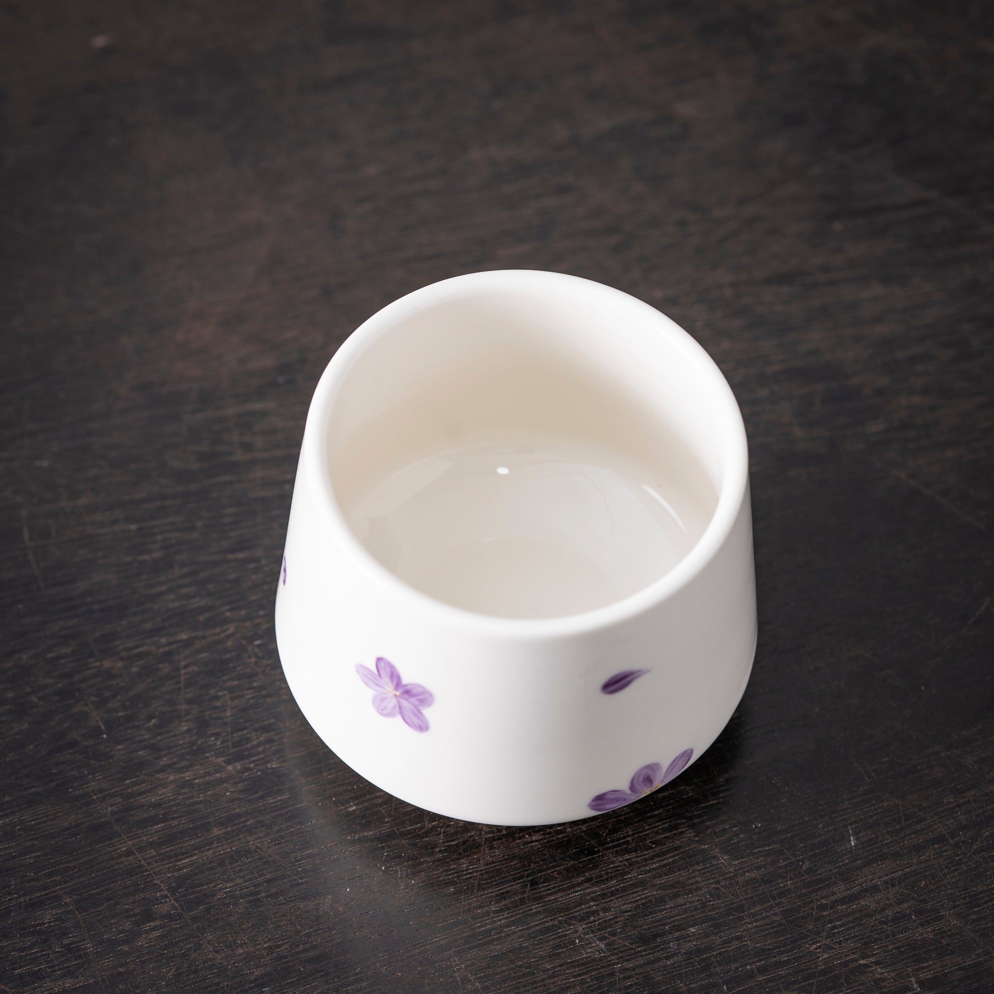 Hand - painted Cherry Blossom White Ceramic Cup